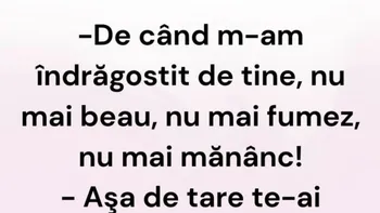 BANCUL DE MARȚI | ”De când m-am îndrăgostit de tine, nu mai beau”