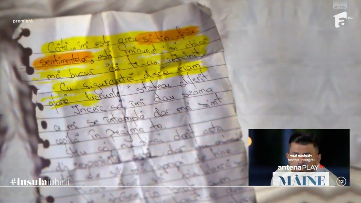 Avem scrisoarea secretă a Mariei pentru ispita care i-a luat mințile! Marius: ”Bă, nevastă-mea să facă asta?”