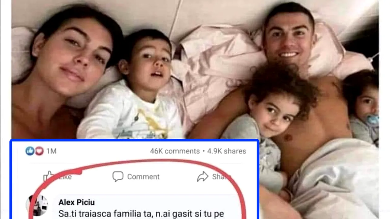 Nu e o glumă! Ce comentariu i-a lăsat un român lui Cristiano Ronaldo, la această poză cu iubita și copiii: Să-ți trăiască famili ta, n-ai găsit și tu pe cineva să-ți...