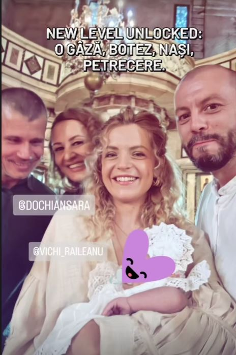 Vichi Răileanu, actrița din Vlad, și-a botezat fetița! Primele imagini de la eveniment. VIDEO & FOTO