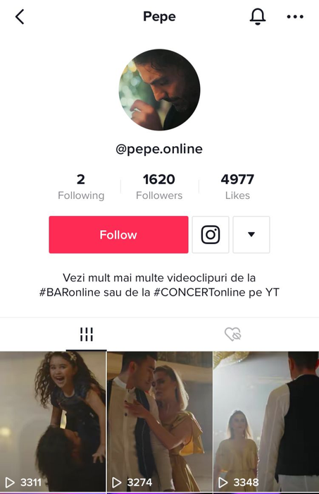 Pepe are doar 1620 de urmăritori pe TikTok