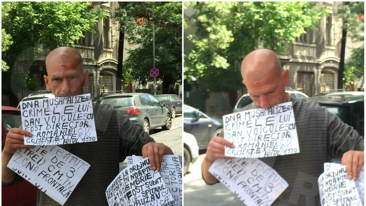 HALUCINANT! Un bărbat şi-a bătut un cui în cap şi a mers să protesteze în faţă la DNA