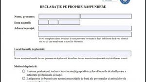 S-a schimbat declarația pe proprie răspundere. Ce trebuie să completezi dacă vrei sa ieși din casă după ora 23:00