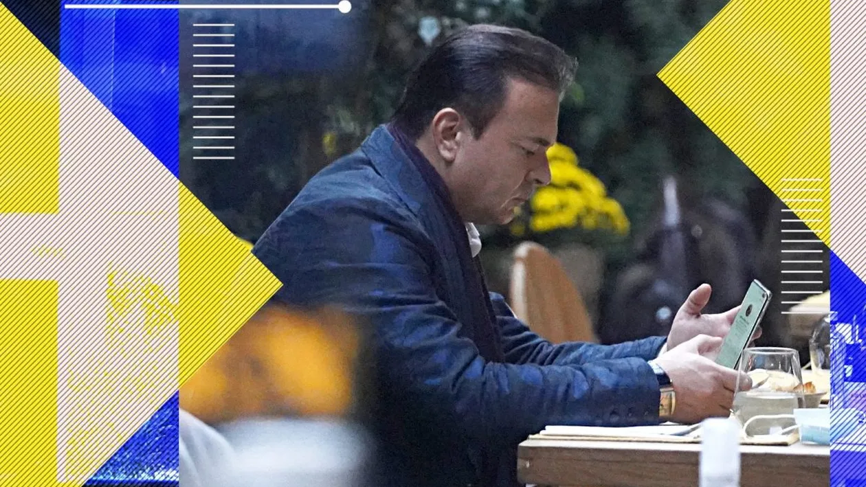 Singur la masă, cu telefonul în față. Unde s-a retras fostul ”prezidențiabil” William Brânză