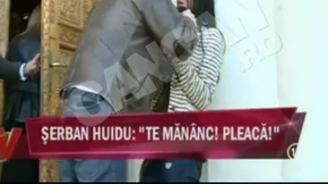VIDEO Imagini nedifuzate cu Huidu intr-o ipostaza socanta! A bruscat un reporter si a rupt un microfon: Pleaca, pleaca...te mananc!