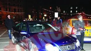 Lovita in plin de o masina