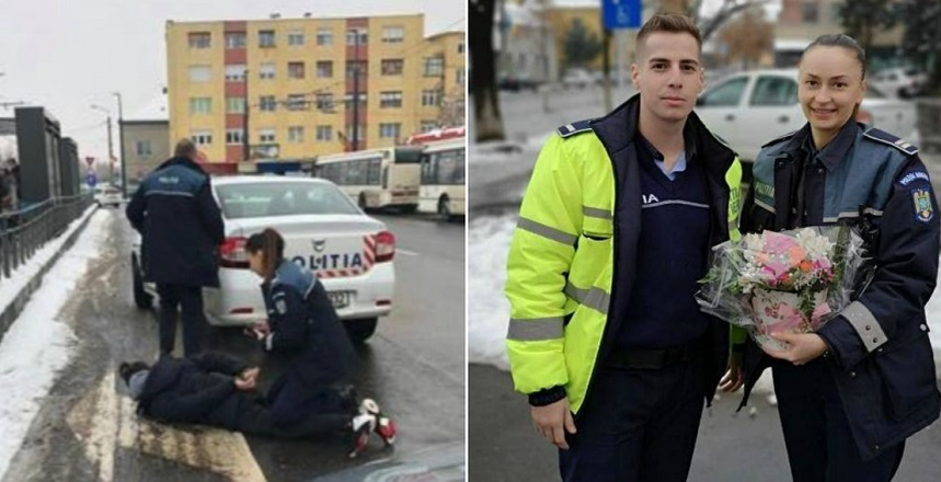 O polițistă din Cluj a încătușat ca-n filme un bărbat care îi arăta gesturi obsecene. Primele ei declarații după ce incident