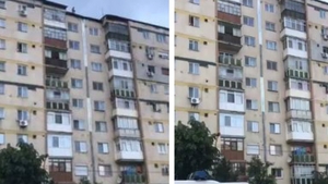VIDEO ŞOCANT! Sinucidere filmată: "Capone" s-a aruncat de pe un bloc din Târgovişte