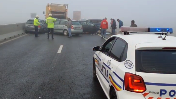 Carambol pe centura Brașovului. 23 de mașini implicate în accident | VIDEO
