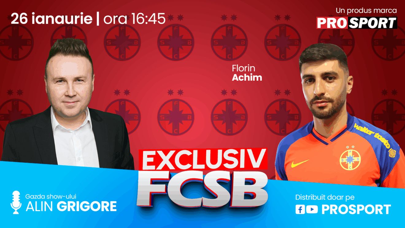 „EXCLUSIV FCSB”, o producție marca ProSport, revine în această seară cu o nouă ediție incendiară, de la ora 16:45, pe canalul de YouTube ProSport și pe pagina de Facebook ProSport