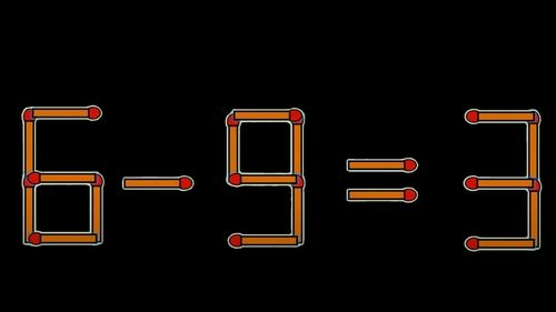 Test de inteligență | 6-9=3 este greșit. Mutați un singur chibrit, pentru a corecta egalitatea