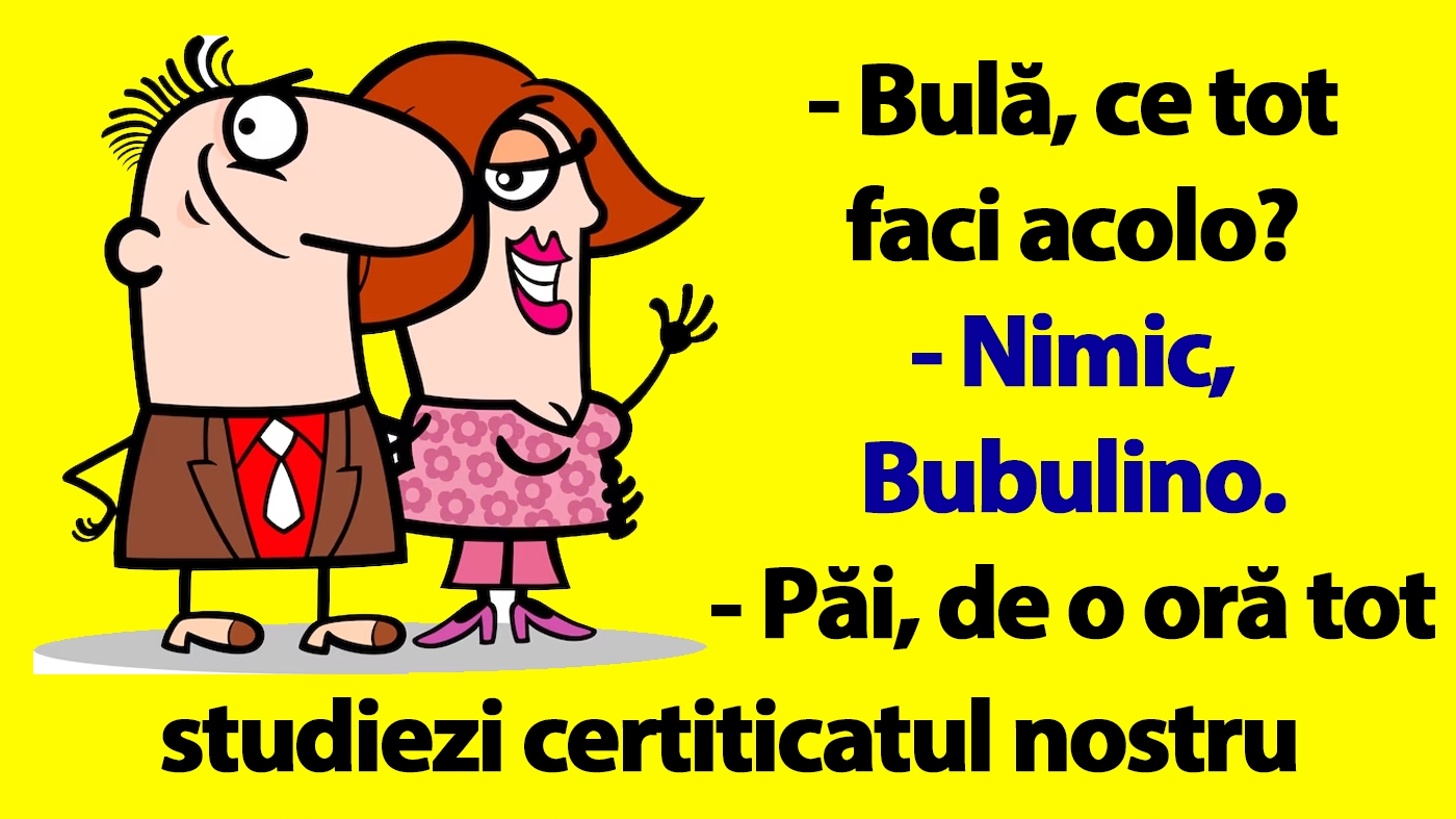 BANC | Bulă, Bubulina și certificatul de căsătorie