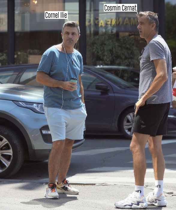 Cornel Ilie și Cosmin Cernat discută în plină stradă, în zona Dorobanți