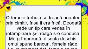 Bancul de Halloween | O femeie trece noaptea prin cimitir