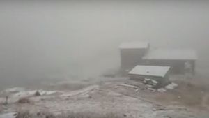 La munte ninge abundent în acest moment! Primele imagini cu zăpada VIDEO