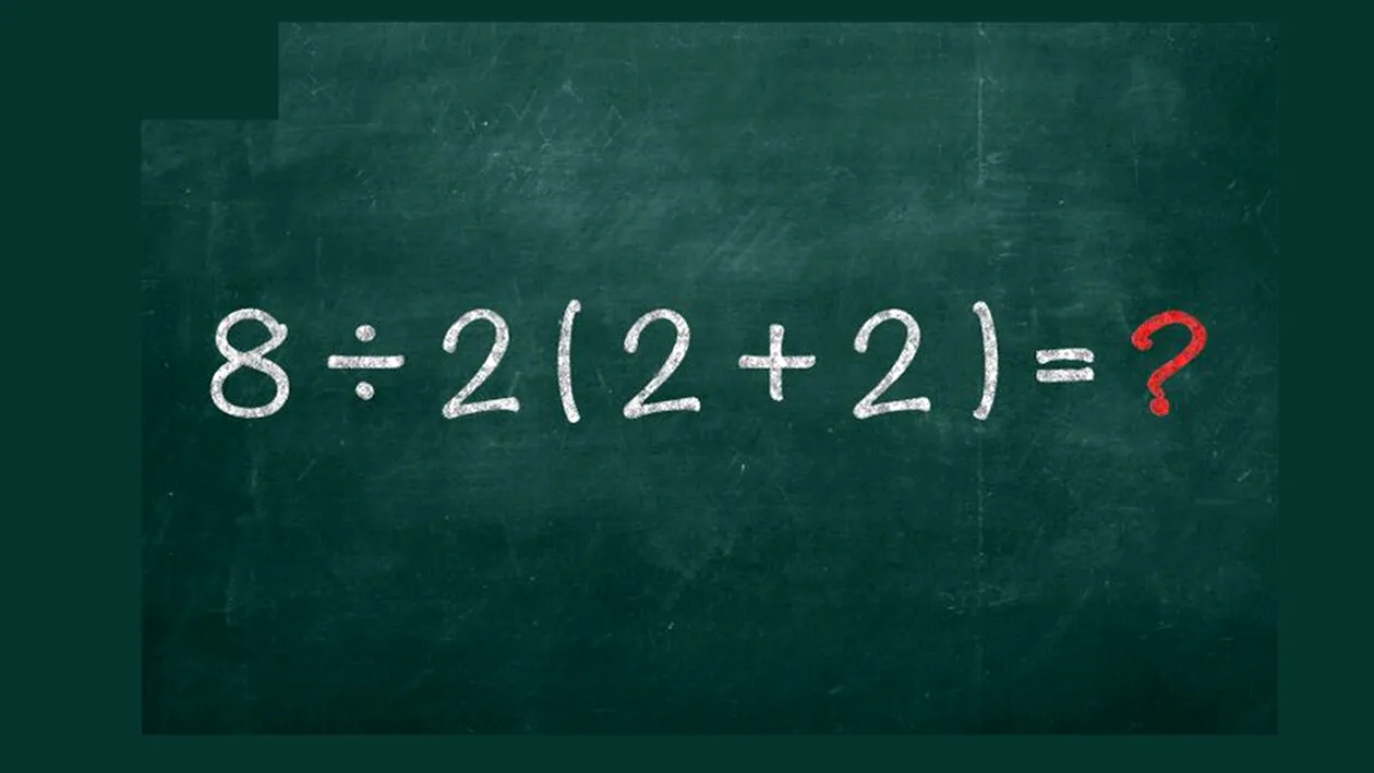 Test de inteligență pentru matematicieni | Calculați 8:2(2+2)