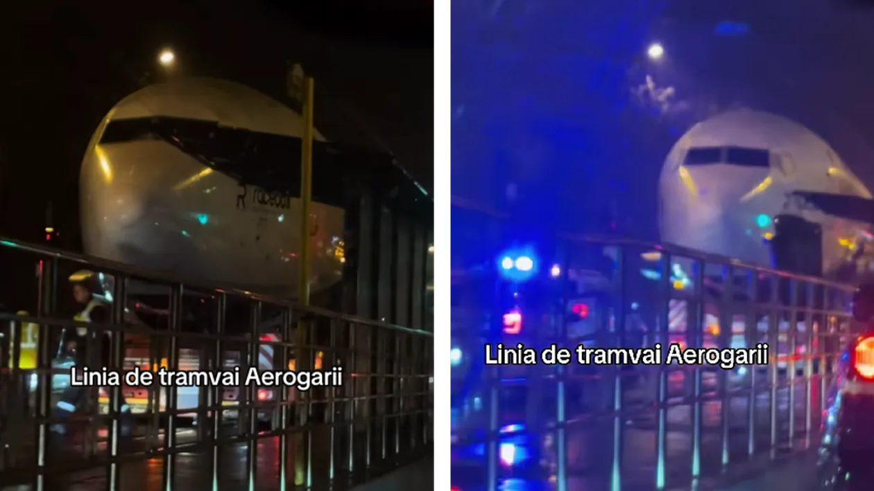 Cum a ajuns, de fapt, avionul viral pe linia de tramvai, în București? Explicația autorităților