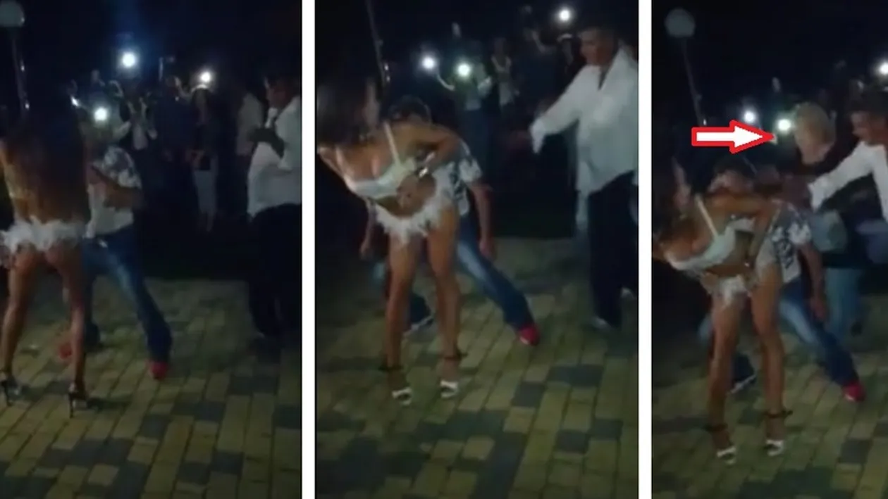 Momentul în care un bărbat este prins de soție în timp ce dansa lasciv cu o brunetă sexy! Imaginile au devenit virale
