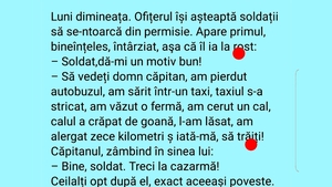 BANC | Ofițerul își așteaptă soldații să se întoarcă din permisie