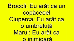 BANCUL ZILEI | Brocoli, ciuperca, mărul și banana