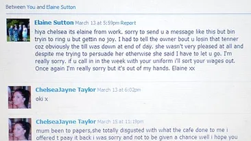 A aflat de pe Facebook ca a fost concediata!