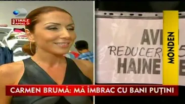 Carmne Bruma: Cumpar tricouri de 10 lei fara jena sau retinere, nu sunt priceputa in ale modei