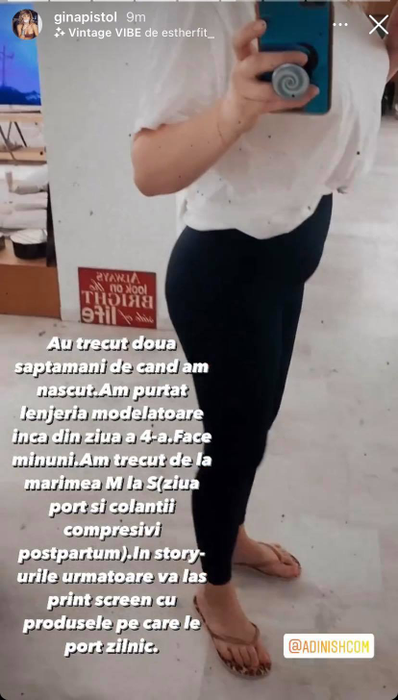 Așa arată Gina Pistol la două săptămâni de la naștere