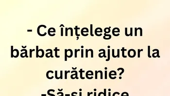 BANCUL ZILEI | Ce înțelege un bărbat prin ajutor de curățenie