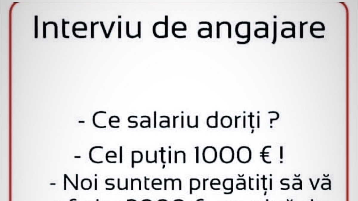 BANC | Interviu de angajare: „Ce salariu doriți?”