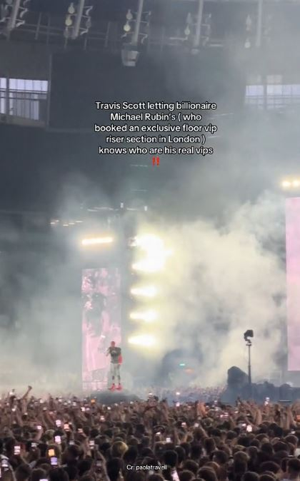 Travis Scott a susținut un concert în Tottenham