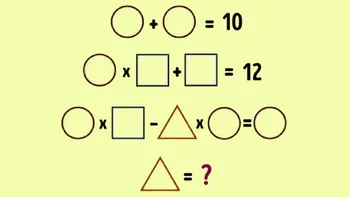 Test de logică | Rezolvați ecuația și găsiți valoarea triunghiului!