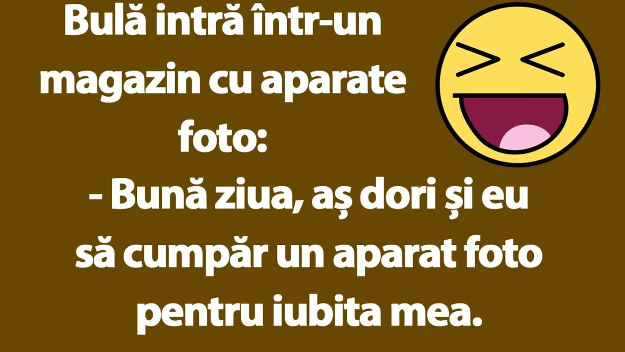 BANC | Bulă intră într-un magazin cu aparate foto