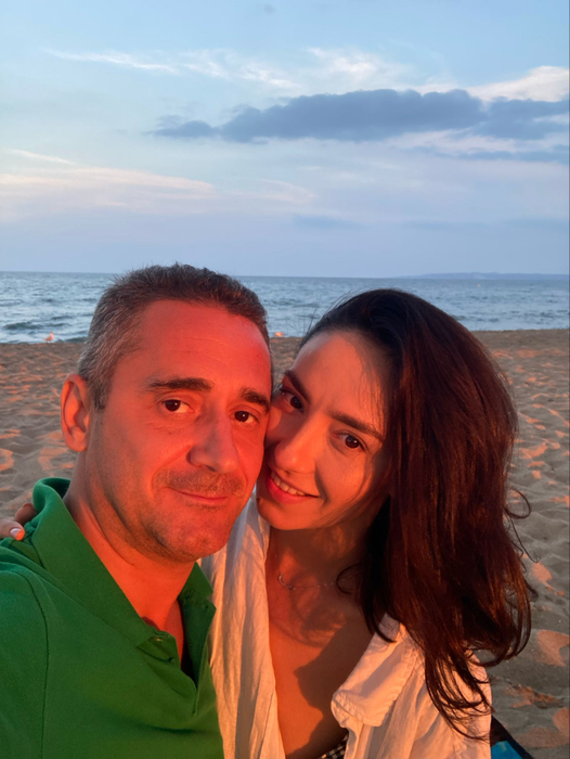 Gabriel Fătu, alături de soția lui, Alina