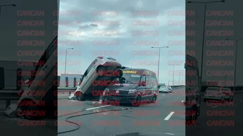 Accident spectaculos pe Autostrada București-Ploiești în zona Pipera | FOTO și VIDEO