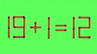 Test IQ cu chibrituri | Mutați un singur băț, pentru a corecta 19 + 1 = 12