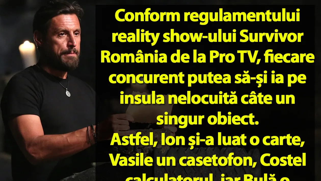 BANCUL ZILEI | Bulă participă la Survivor România de la Pro TV
