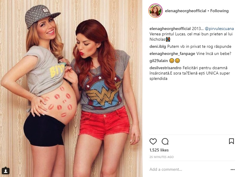 Sora Elenei Gheorghe, însărcinată cu primul copil. Sursa foto: Instagram
