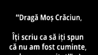 BANCUL ZILEI | Scrisoare către Moș Crăciun