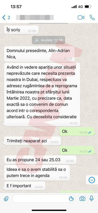 O parte a discuție dintre Iosif Nicoară și Cristian Birlic