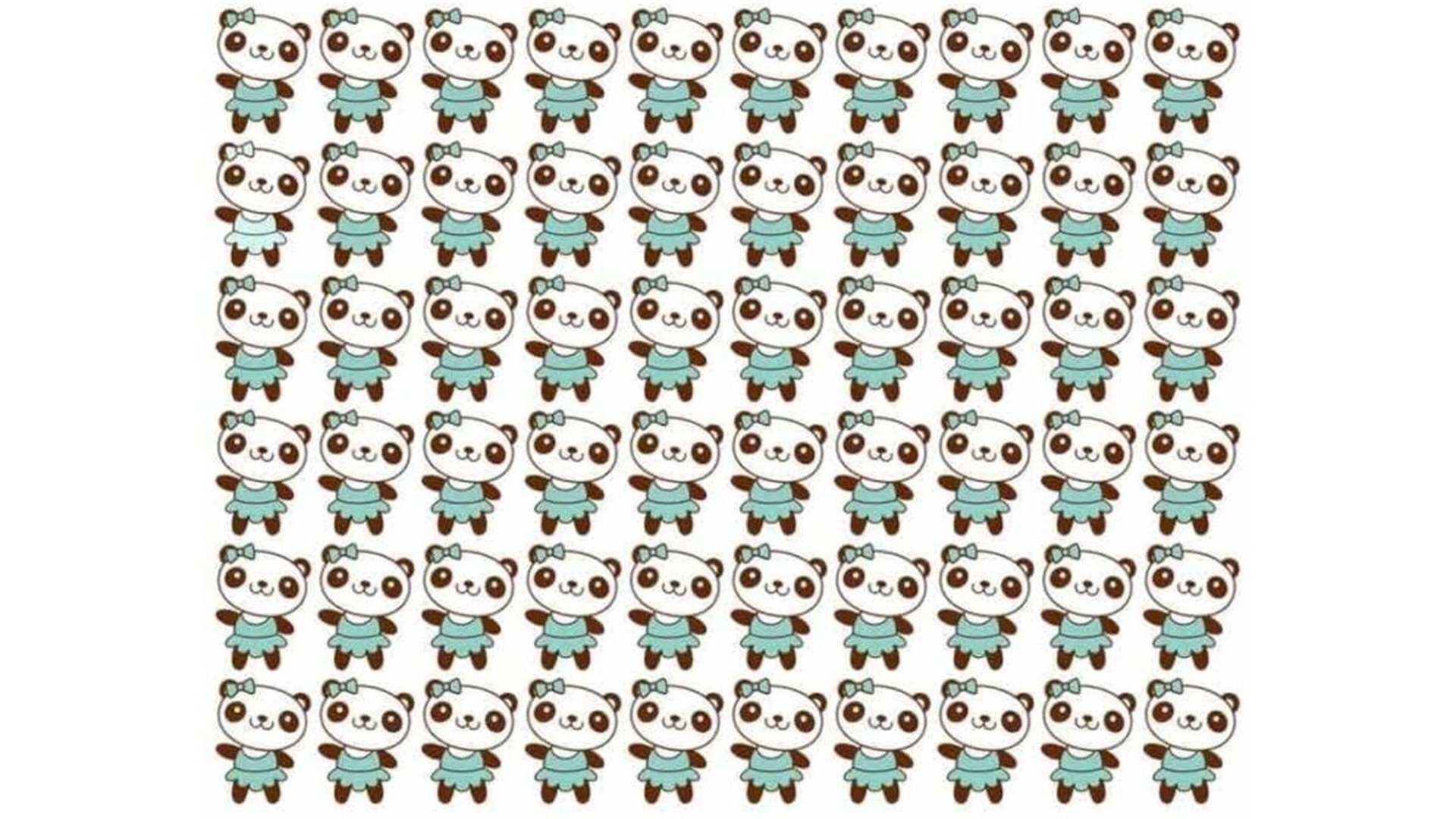 Test de logică | Un singur ursuleț panda este diferit de toți ceilalți. Îl puteți găsi?