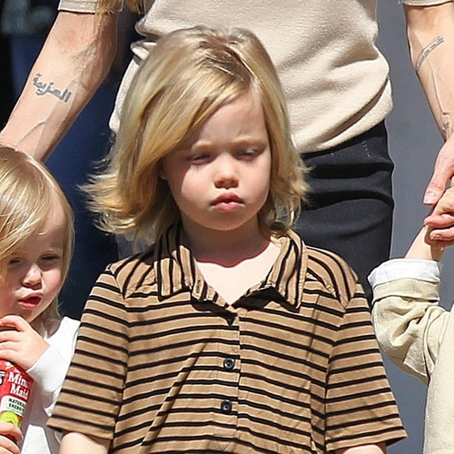 Foto! Ea este mini BRAD PITT! Vezi asemănarea izbitoare dintre actor şi fiica sa, SHILOH