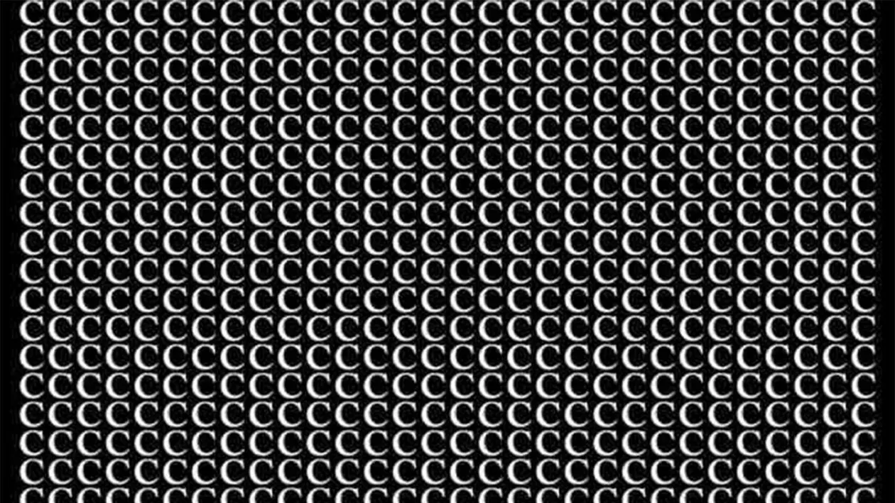 Test de perspicacitate | Găsiți intrusul printre literele C din imagine!