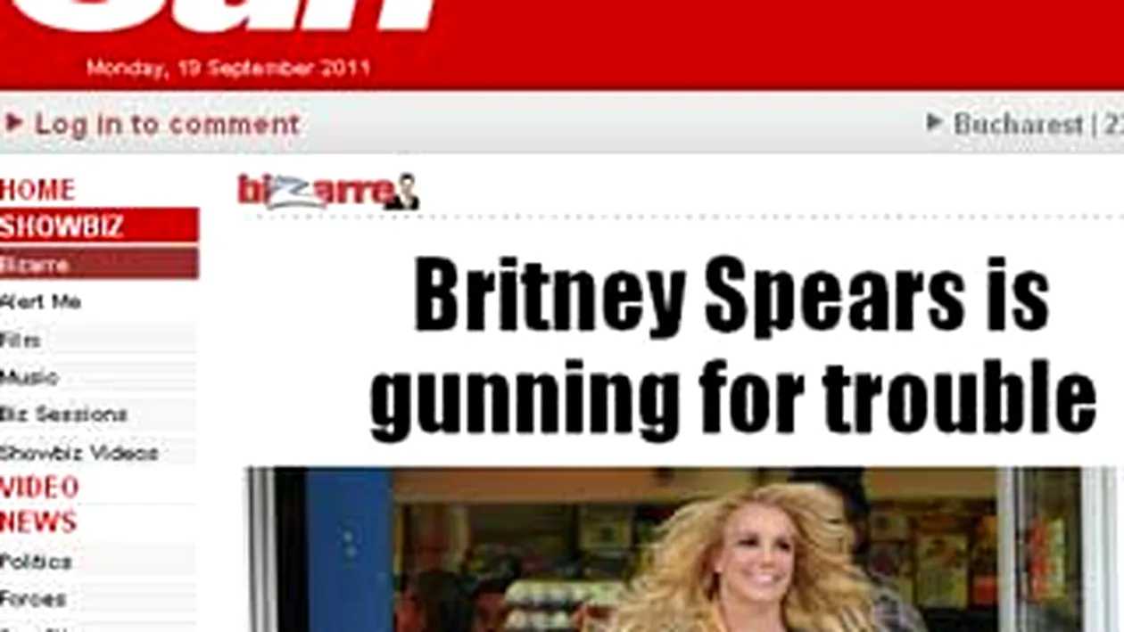 Britney Spears jefuieste magazine cu pistolul in mana si cu zambetul pe buze!