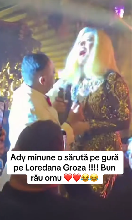 Momentul în care Adrian Minune o sărută pasional pe Loredana: ”Nevasta lui ce a zis?”