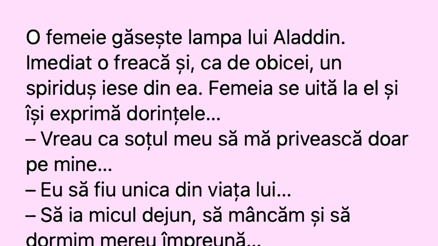 BANC | Femeia și lampa lui Aladdin