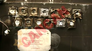 FOTO Angajatii de la Maternitatea Giulesti stiau ca instalatia electrica are probleme! Vezi aici ce afis era lipit pe pereti!
