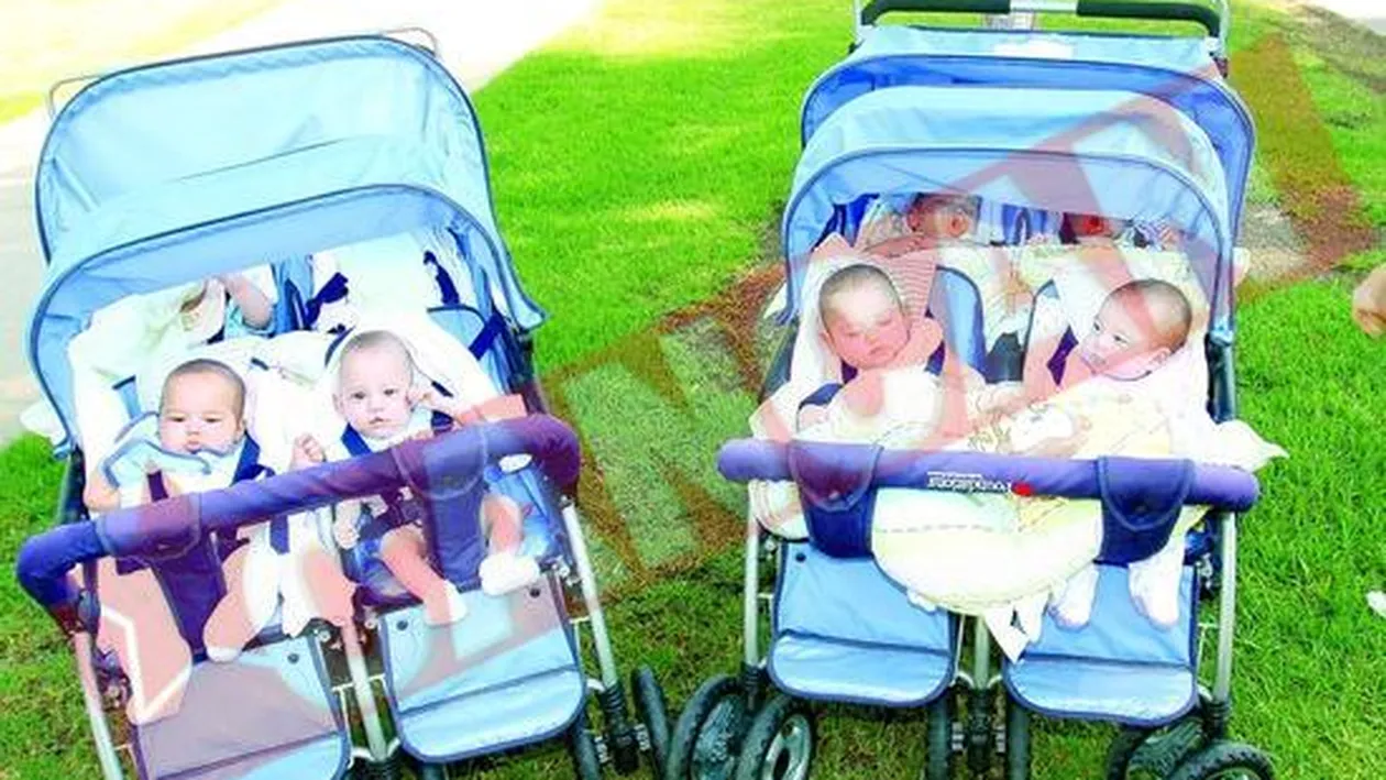 Octupletii castiga 250 de dolari pe zi