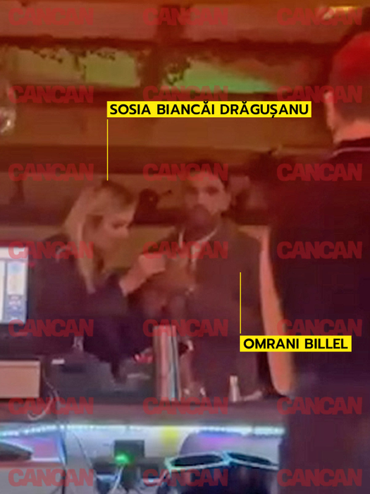 Billel Omrani și sosia Biancăi Drăgușanu