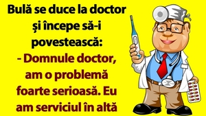 BANC | Bulă se duce la doctor și începe să-i povestească