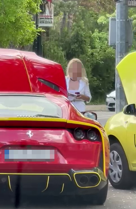 Dan Nicorescu a rămas din nou în pană cu superbul Ferrari pe care a plătit 450.000 de euro